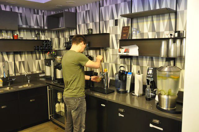 Kitchen with coffee and beverage options