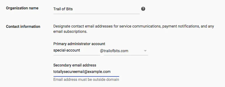 Separate the role for administrative access to your domain