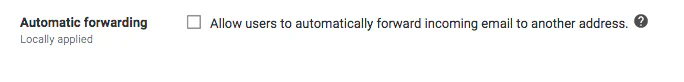 Disable automatic forward