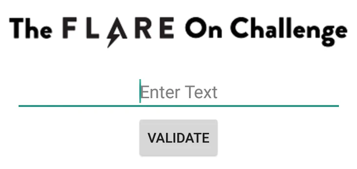 Challenge Six Android app initial screen