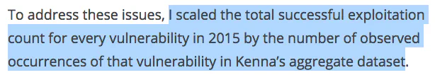 Kenna weighted their results by the number of IDS events