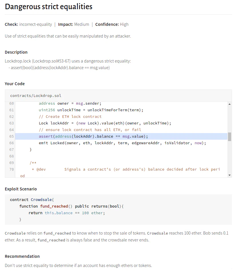 Crytic.io correctly identifies &ldquo;Gridlock&rdquo; in the Edgeware smart contracts