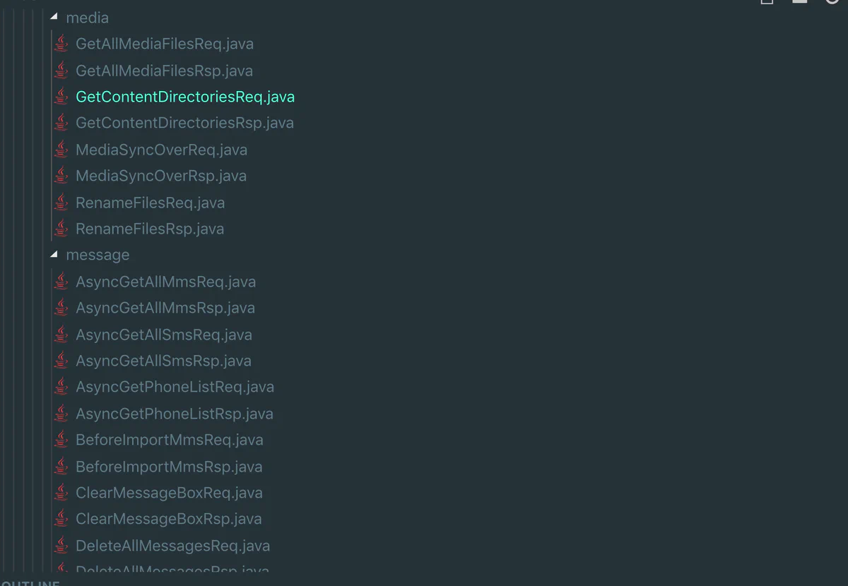 Overview of Mediatek daemon capabilities shown via class filenames