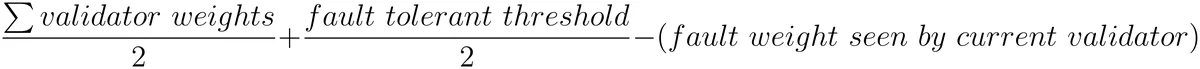Formula for the minimum total weight of a clique of validators