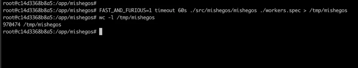 Figure 7: An example Mishegos run.
