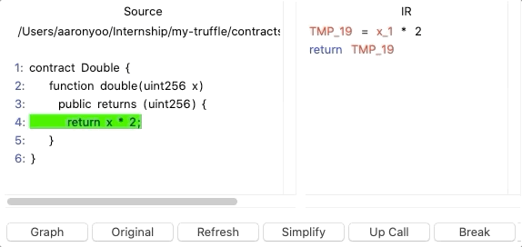 Screencast of the Solar simplify primitive axiomatically deducing a constant value and then deducing a function’s return value after a variable is assigned