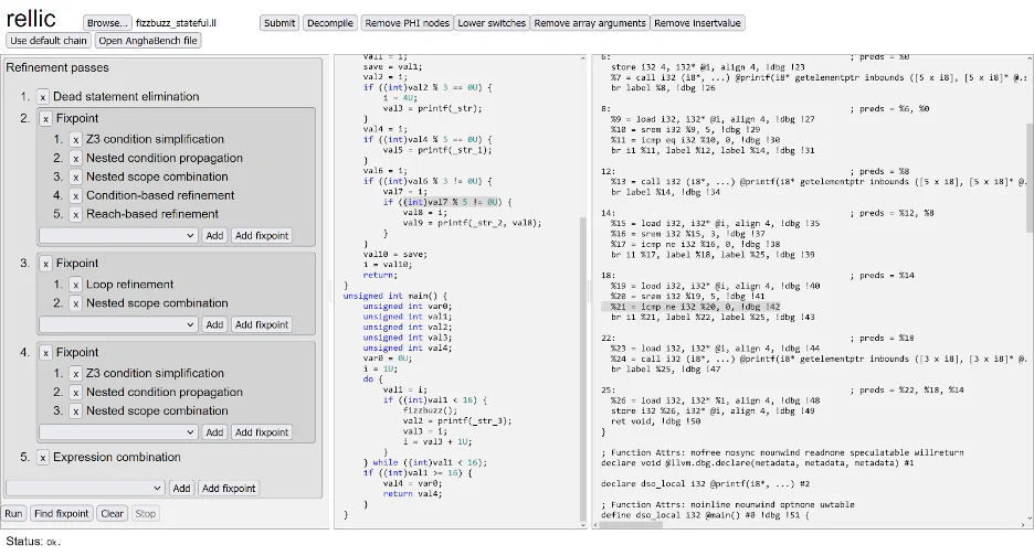 rellic-xref’s interface