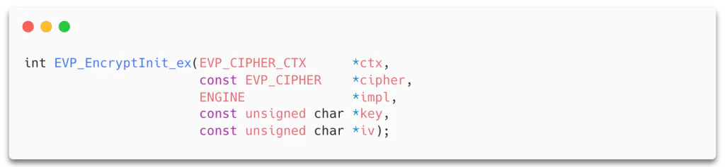 Definition of the EVP_EncryptInit_ex function