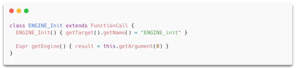 CodeQL class representing calls to ENGINE_init