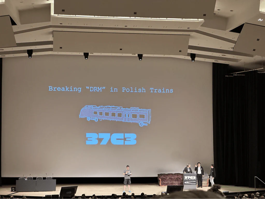 Photo related to the Polish trains &ldquo;DRM&rdquo; talk at 37C3