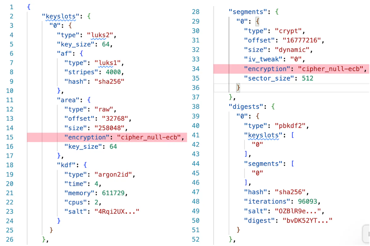 “Figure 3: Acceptable header with encryption set to cipher_null-ecb”