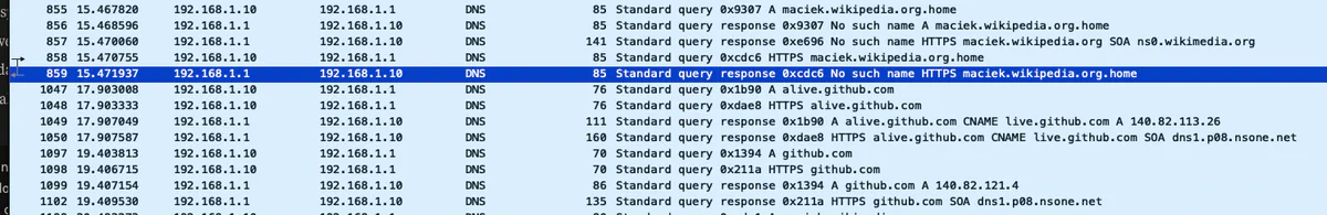 Figure 8: Screenshot of Burp intercepting DNS traffic