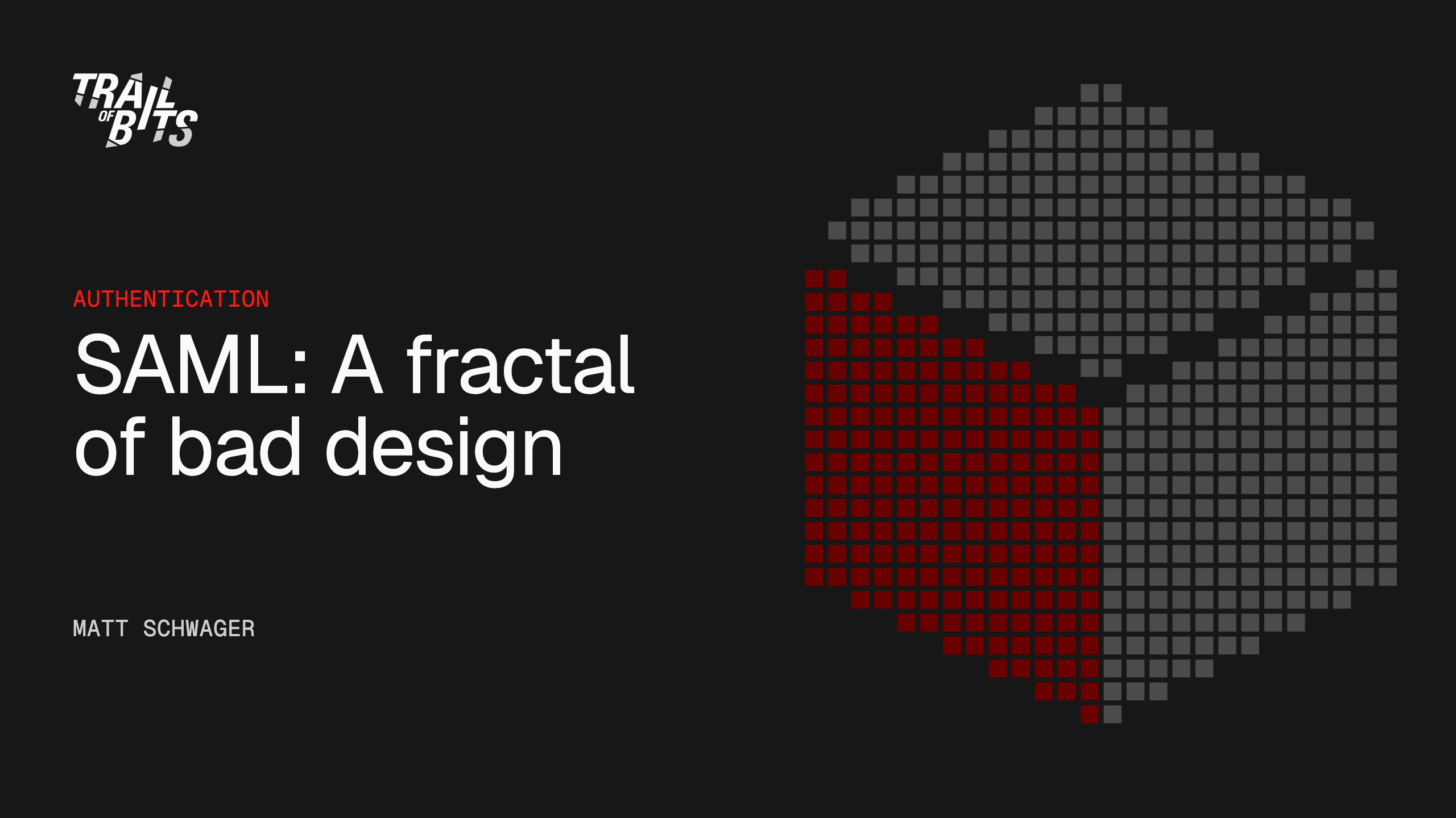 SAML: A Fractal of Bad Design