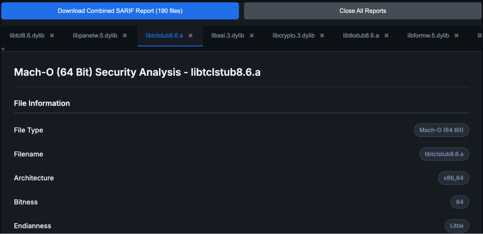 Figure 2: Tabbed interface for managing multiple analyses