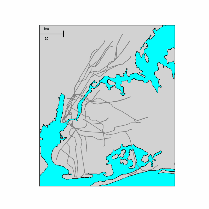 The resulting subway tour route